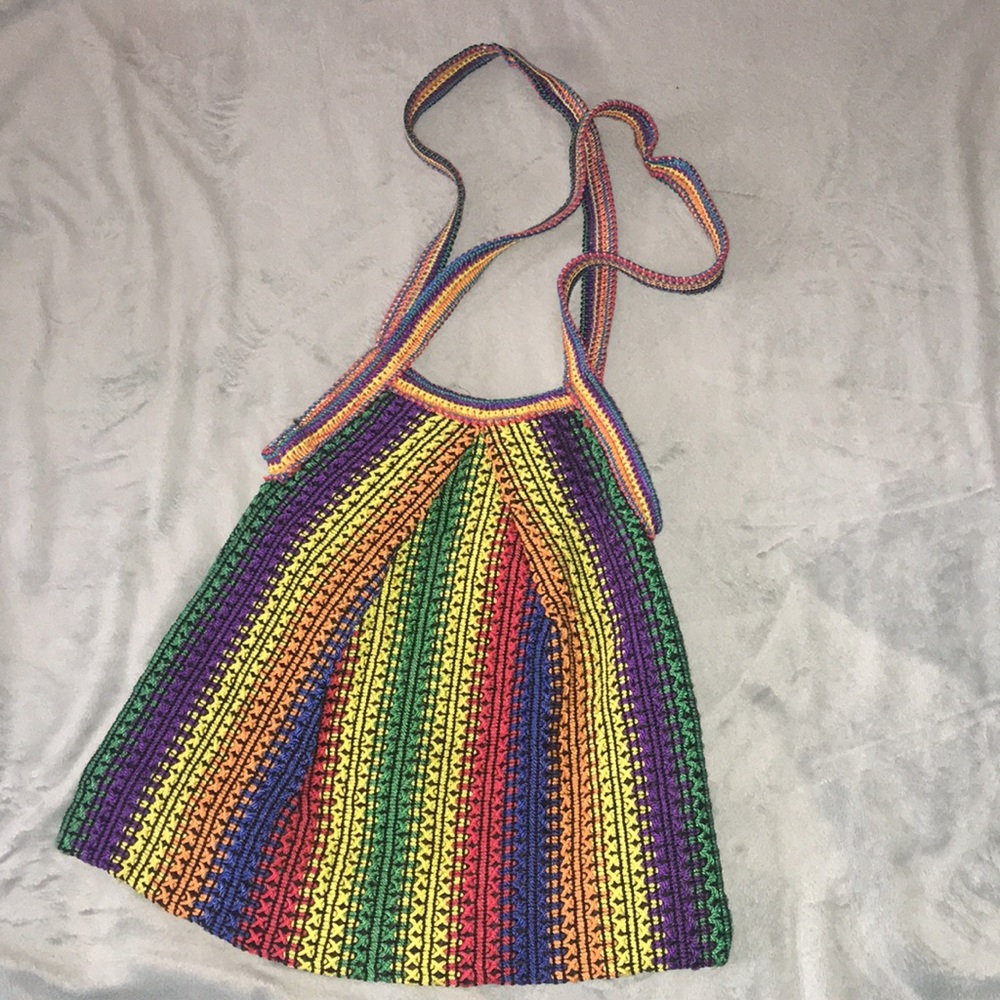 Crocheted boho handbag/ purse